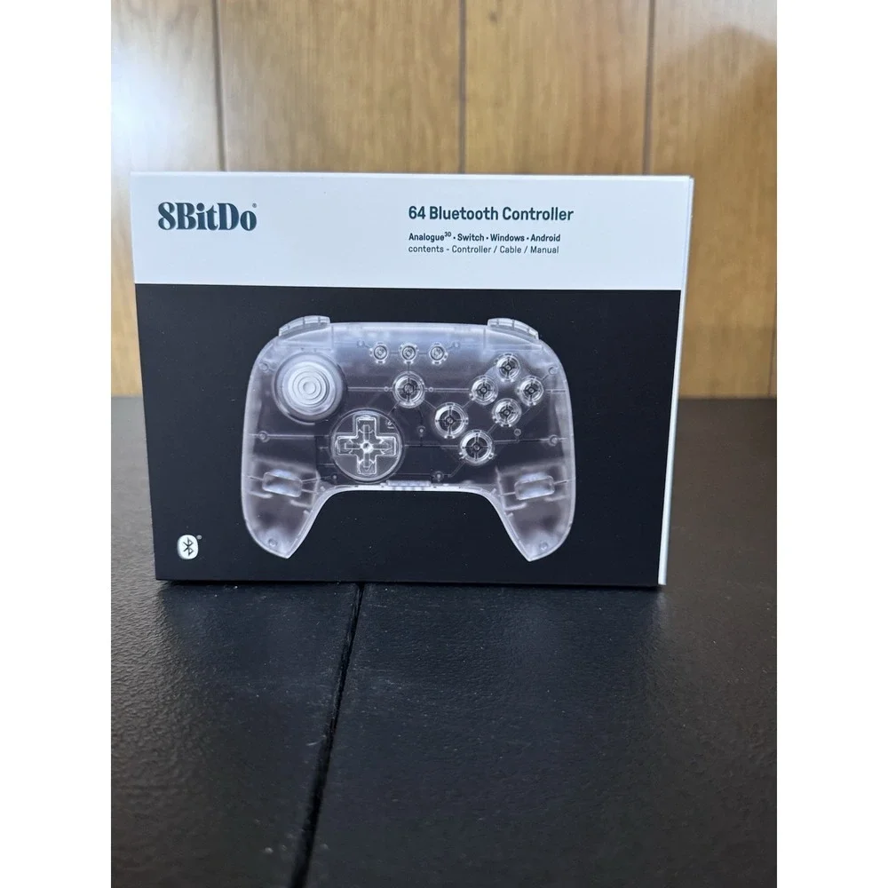 8Bitdo Bluetooth Controller 64 Bit for Analogue 3D, Switch Android CLEAR